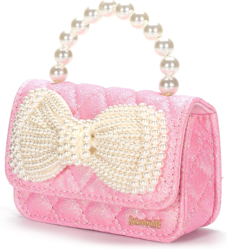 Gifts for Little Girls Cute Toddler Purse Kids Baby Sparkly Bow Handbags Small Crossbody Shoulder... | Amazon (US)