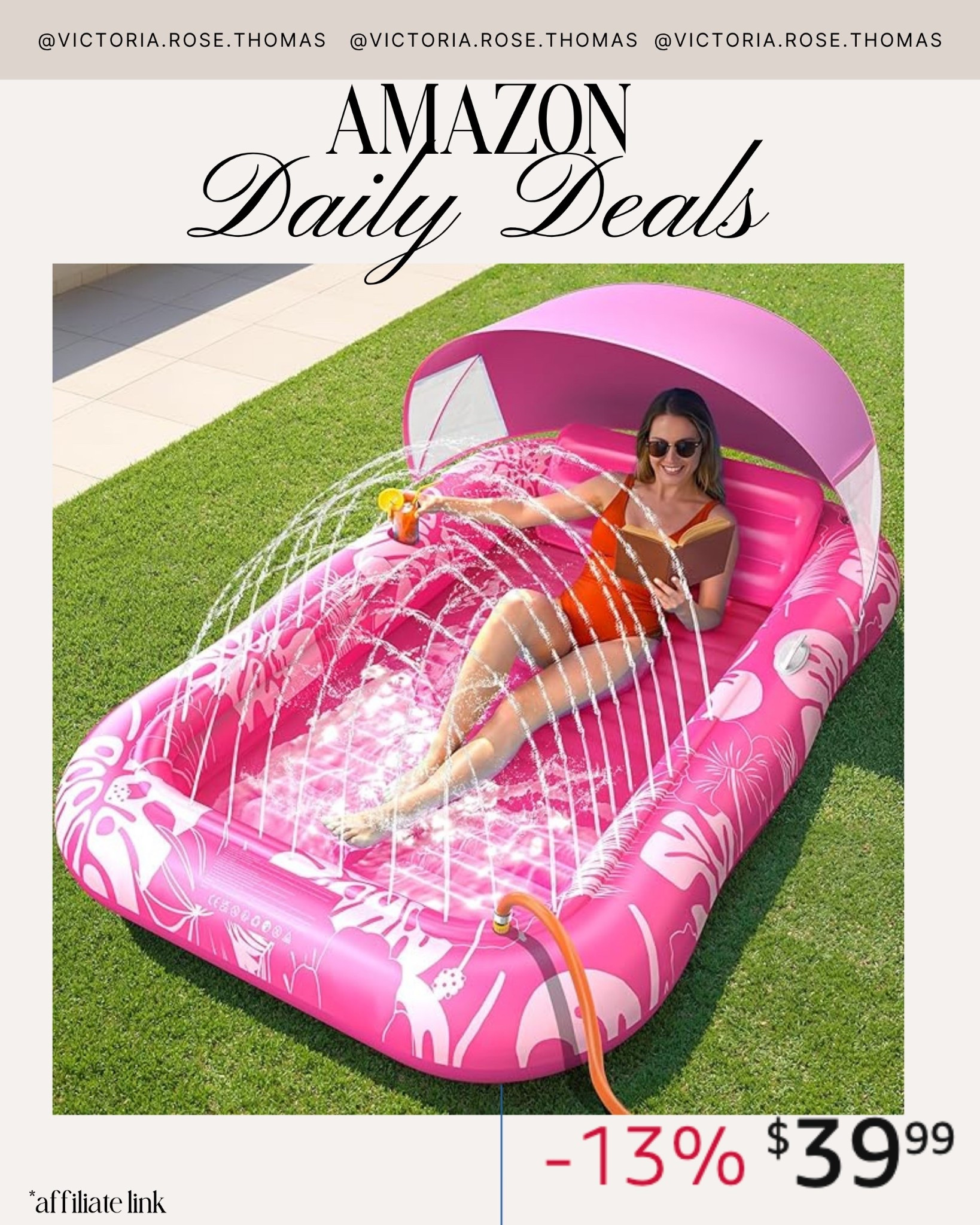 Just ordered this since we don’t have a pool and I’m dying for some sun without actually dying of the heat 

#LTKSaleAlert #LTKHome #LTKSeasonal
