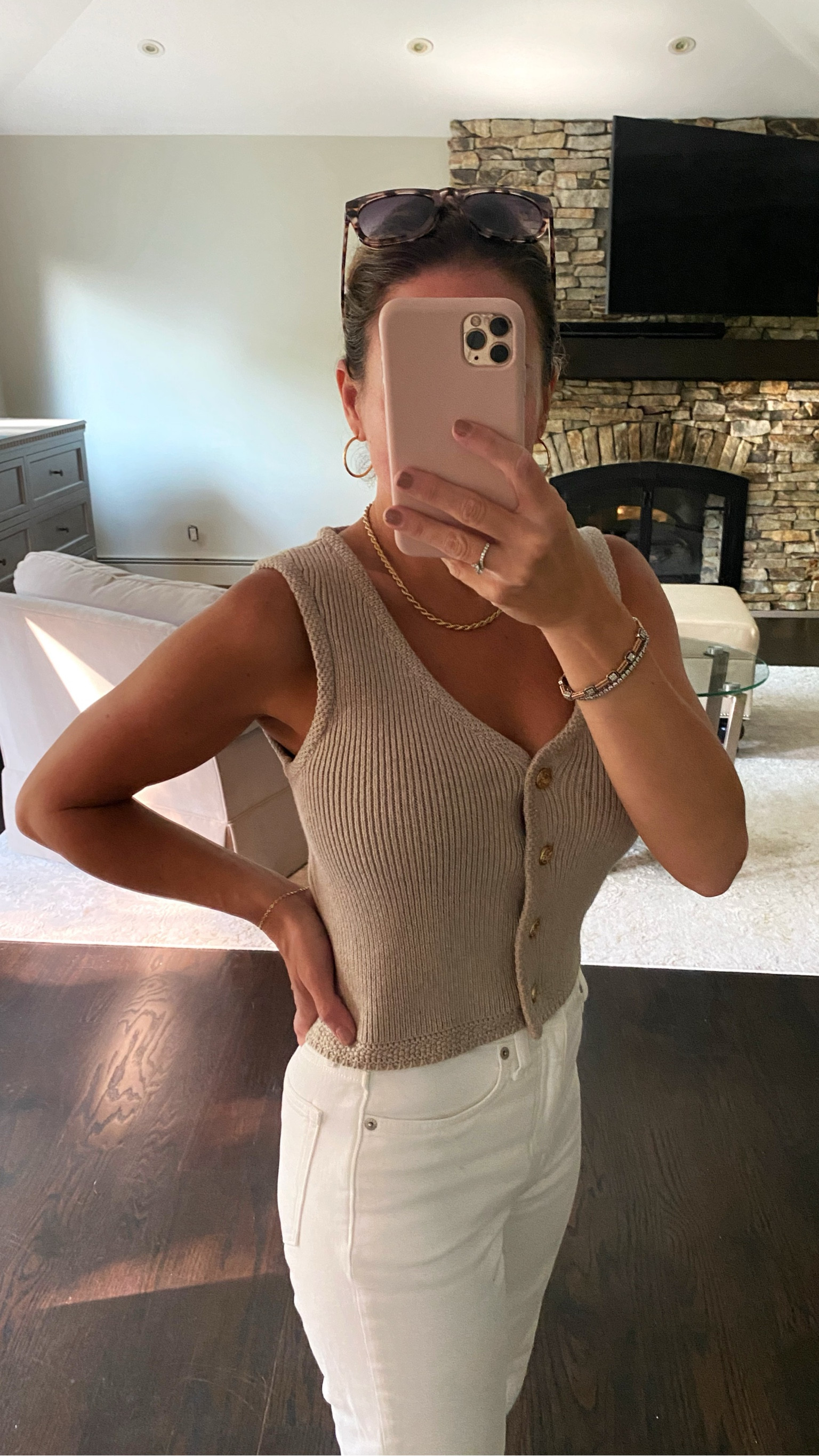 Sweater vest for an old money look. Also a great fall transition piece. 
On sale for under 50.00. fits TTS- wearing an xs. 

#LTKOver40 #LTKFindsUnder50 #LTKStyleTip
