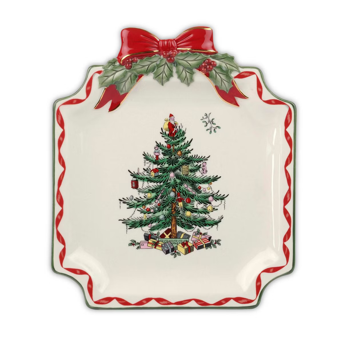 Spode Christmas Tree Ribbons Canape Platter - 6.5" Serving Plate for Desserts, Appetizers, and Tr... | Target