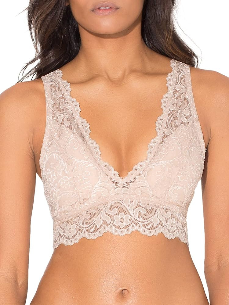 Smart & Sexy Women's Signature Lace Deep V Bralette | Amazon (US)