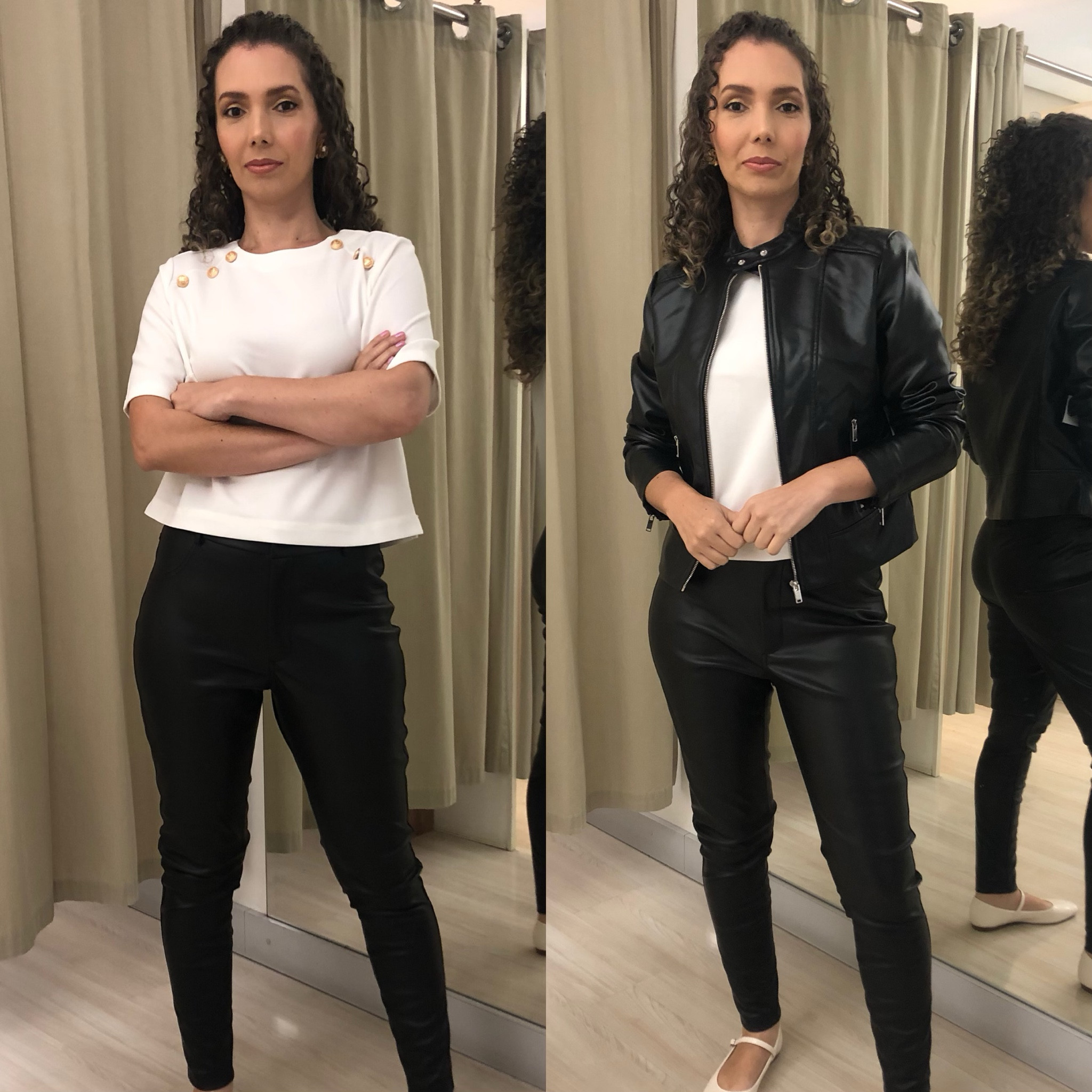 Uma produção de inverno que vai te deixar estilosa! Calça skinny em couro PU e blusa em crepe com botões nos ombros como detalhe, caso esfrie é só sobrepor essa jaqueta linda em couro PU. Produtos das lojas @renner 
#modafeminina #provadorrenner #outfit

#LTKdicadeestilo #LTKwinter #LTKbrasil