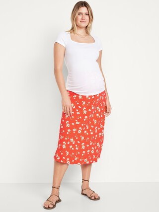 Maternity A-Line Midi Skirt | Old Navy | Old Navy (US)