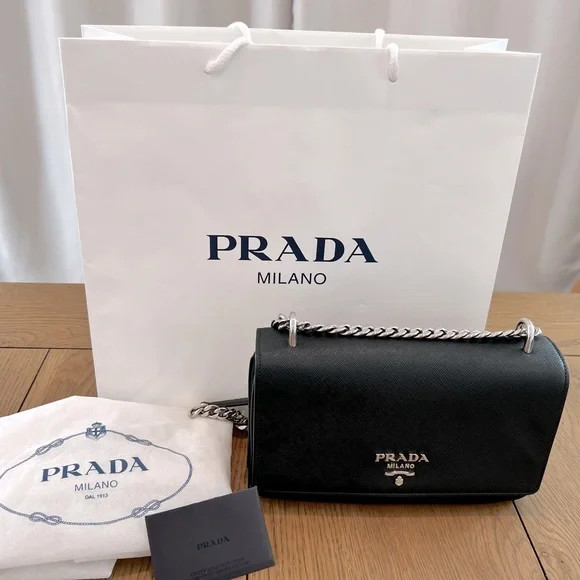 PRADA MILANO CHAIN SAFFIANO CROSSBODY BAG | Poshmark
