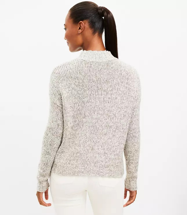 Petite Merry Mock Neck Sweater | Loft | LOFT