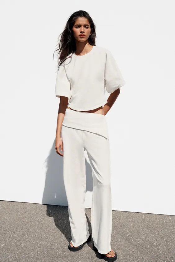 ASYMMETRIC WAIST TROUSERS | Zara UK