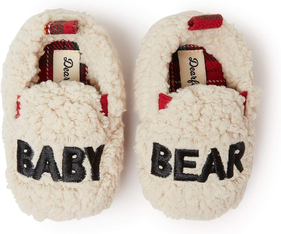 Dearfoams Family Collection Baby Bear Plaid Closed Back Slipper | Amazon (US)