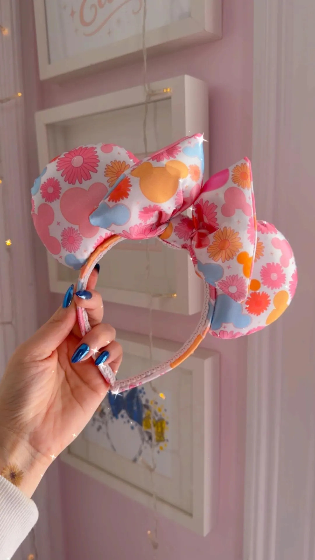 Flower Power Satin Mouse Ears | Etsy (US)