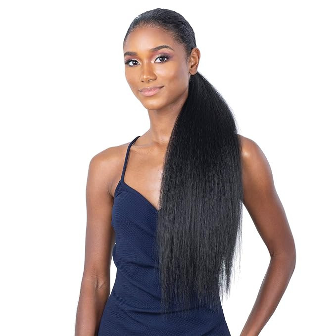 Organique Mastermix Synthetic Pony Pro Wrap Around Ponytail - NATURAL YAKY 24" (1B Off Black) | Amazon (US)