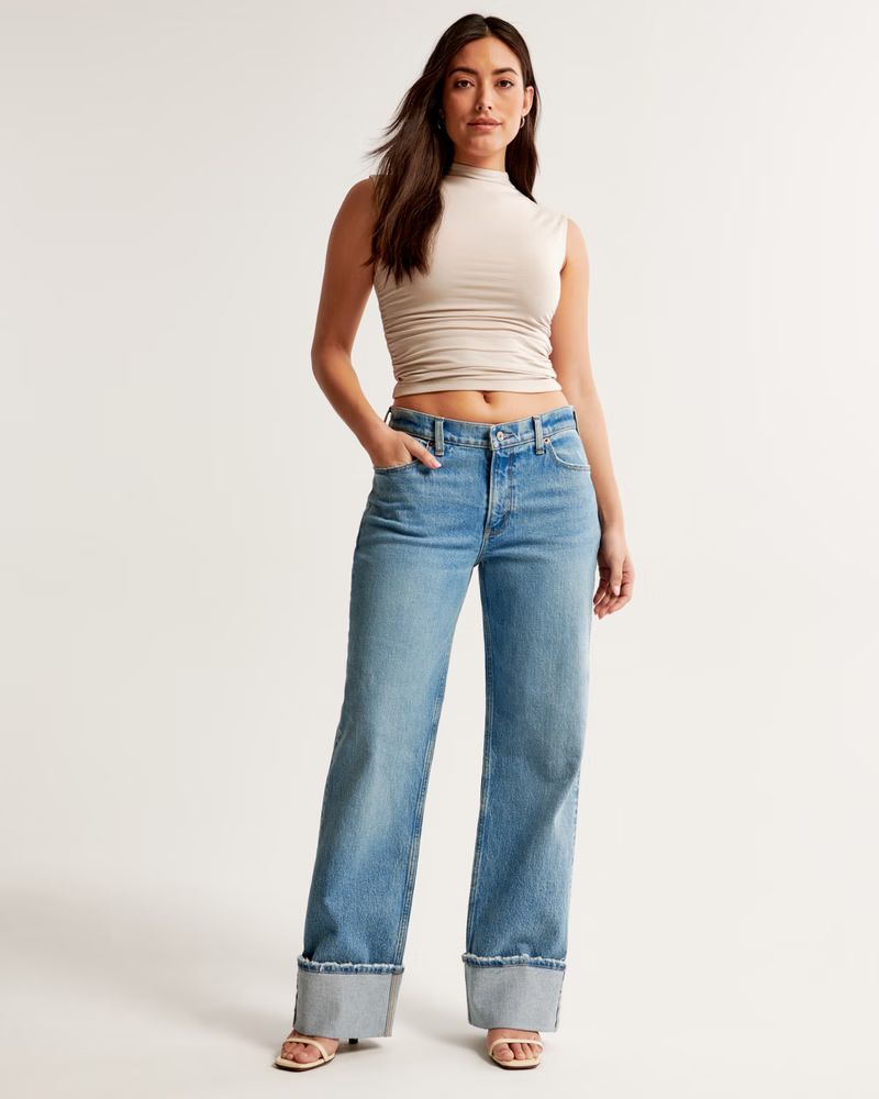 Women's Curve Love Low Rise Baggy Jean | Women's Bottoms | Abercrombie.com | Abercrombie & Fitch (US)