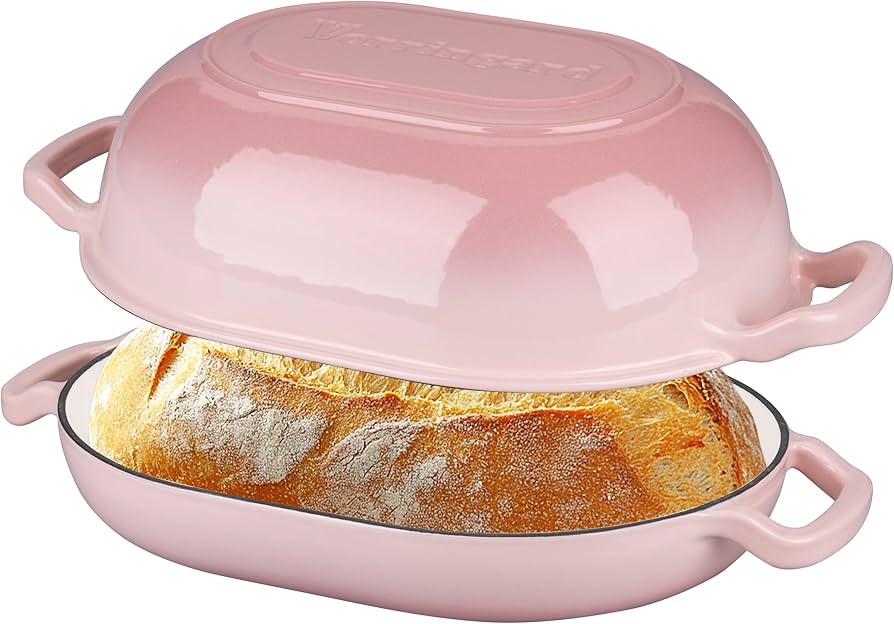Enameled Cast Iron Sourdough Bread Oven, Dutch Oven, Loaf Cast Iron Bread Pan for Homemade Bread ... | Amazon (US)