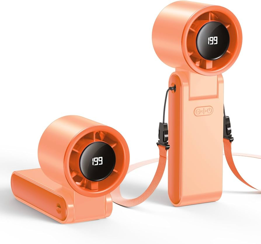 Portable Handheld Turbo Fan, 199 Gear Speed, 24 Hs Cooling Time, 5500mAh Rechargeable Mini Person... | Amazon (US)
