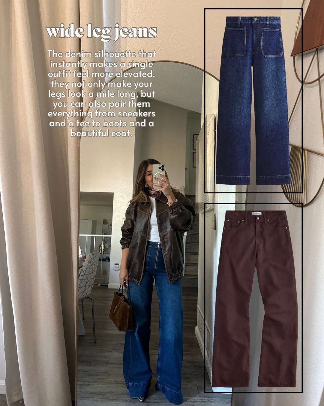 These wide leg jeans by H&M are the best! I love how they keep bringing them back every season because that’s how good they are! I wear size 4.
Linking all my current favorite jeans of the season!

#LTKootd #LTKU #LTKSeasonal