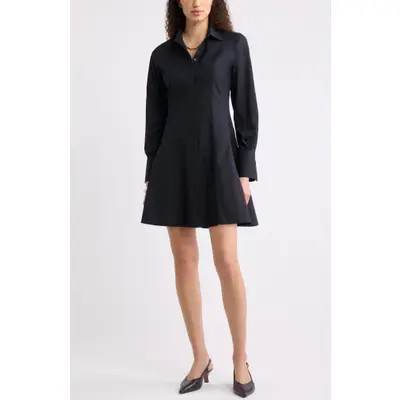 Nordstrom Seamed Mini Shirt Dress in Olive Sarma at Nordstrom, Size X-Small | Nordstrom