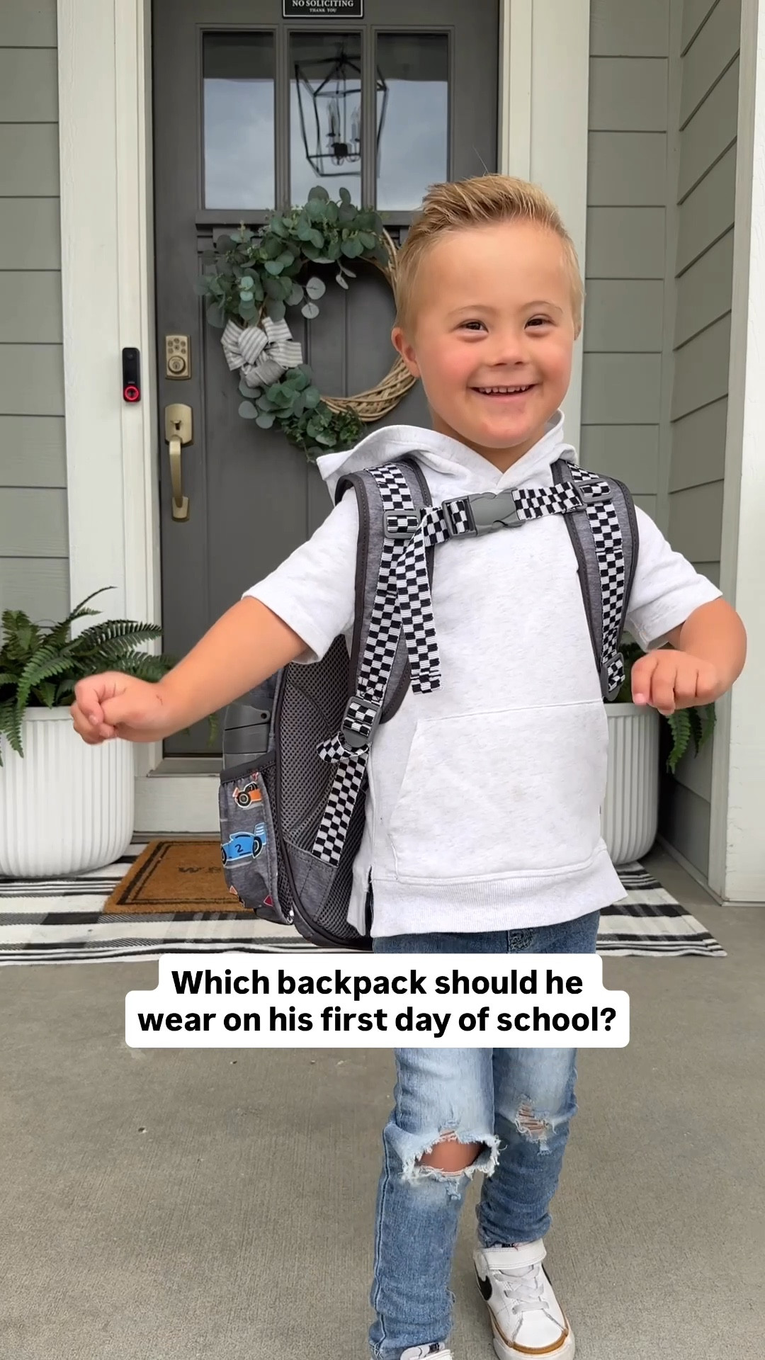 Love all of these adorable backpacks on Huddy.  He is wearing a size small and the bundles include matching backpack, lunch box and water bottle- all with option to personalize.  Also love the strap over the chest that keeps the backpack from falling off.  
#backpacks #backtoschool #preschool #potterybarnkids 

#LTKKids #LTKFamily #LTKSeasonal