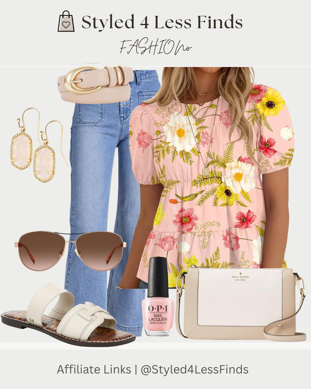 🌸 Pretty florals + light-wash denim = an effortless summer outfit you'll reach for on repeat! 🌸

This look is all about keeping things feminine, fresh, and comfortable. The flowy floral top adds a pop of color while the wide-leg jeans create a flattering, balanced silhouette. Finished with neutral accessories, it's the perfect outfit for brunch, errands, vacation days, or casual weekends.

✨ Style Tip: When wearing a statement floral top, keep your accessories in neutral shades like ivory, blush, or beige. This lets the print stand out while creating a polished, put-together look. 

 #LTKcanada #LTKjeans #LTKover50style