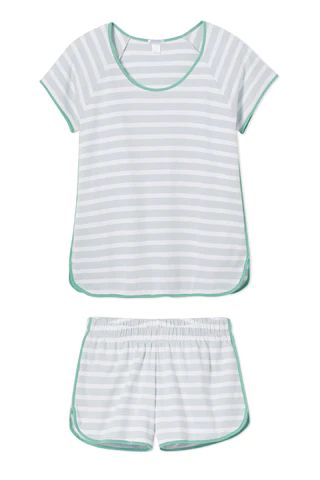 Pima Shorts Set in Celadon - Final Sale | LAKE Pajamas