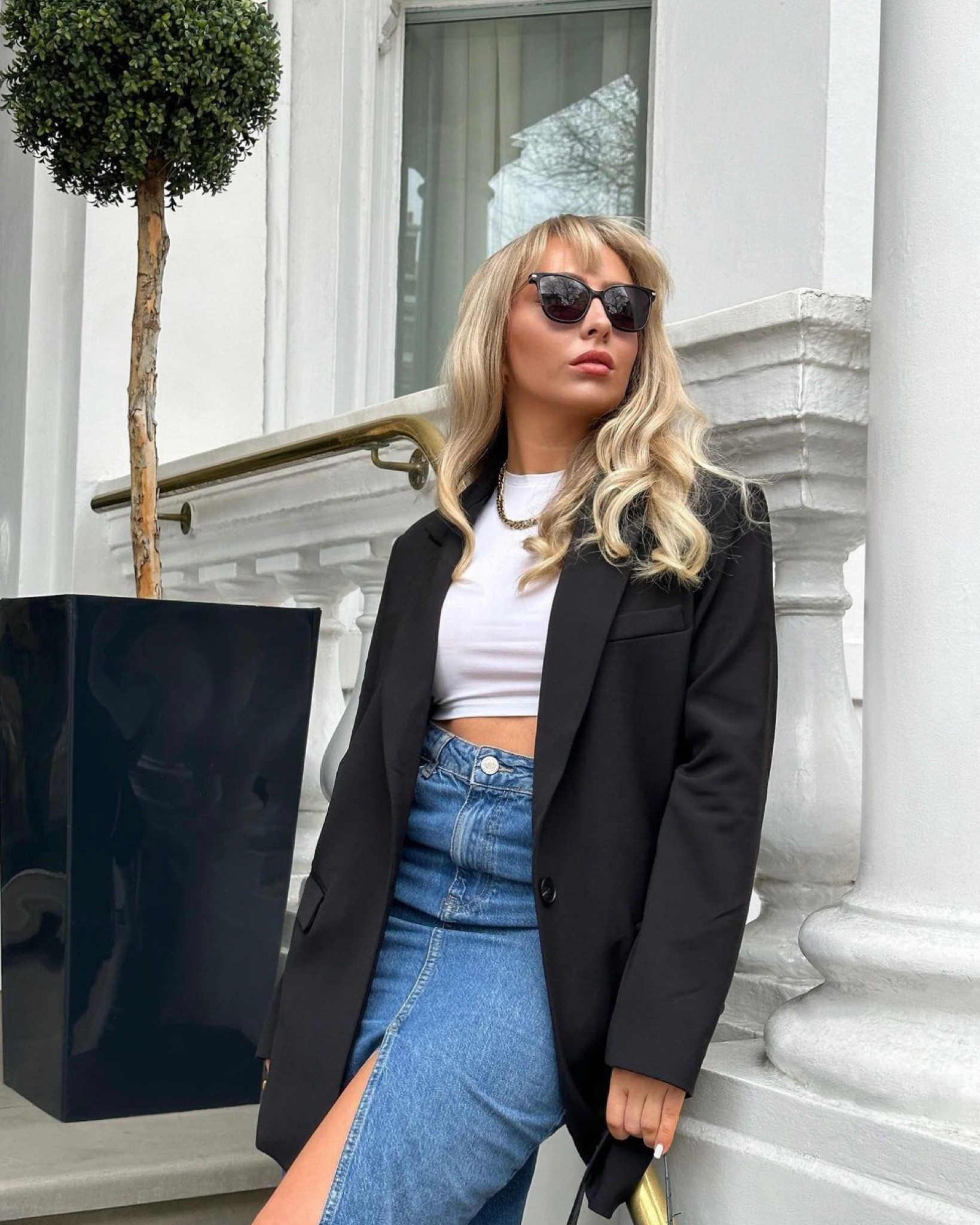 Stradivarius denim skirt 

#LTKstyletip #LTKFind #LTKfit