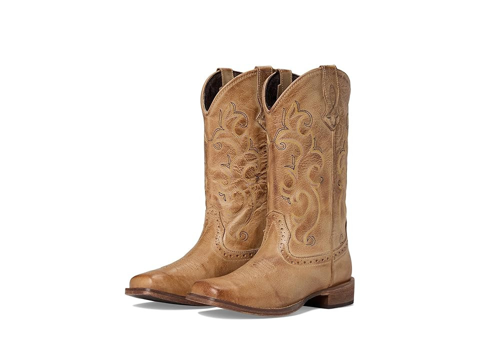 Roper Classic Cowgirl Cowboy Boots Tan : 10.5 M, Leather/Synthetic | Zappos