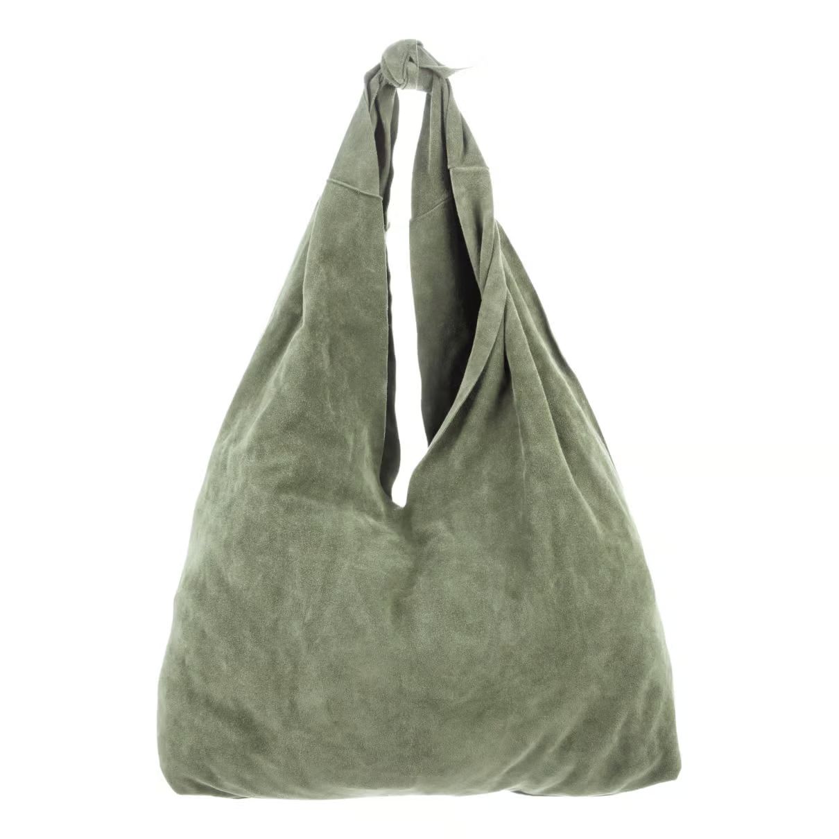 Bindle bag The Row Green in Suede - 21017853 | Vestiaire Collective (Global)