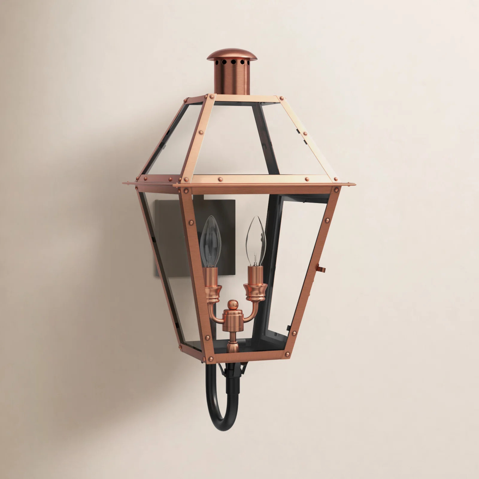 Amber Copper And Steel Wall Light | Wayfair North America