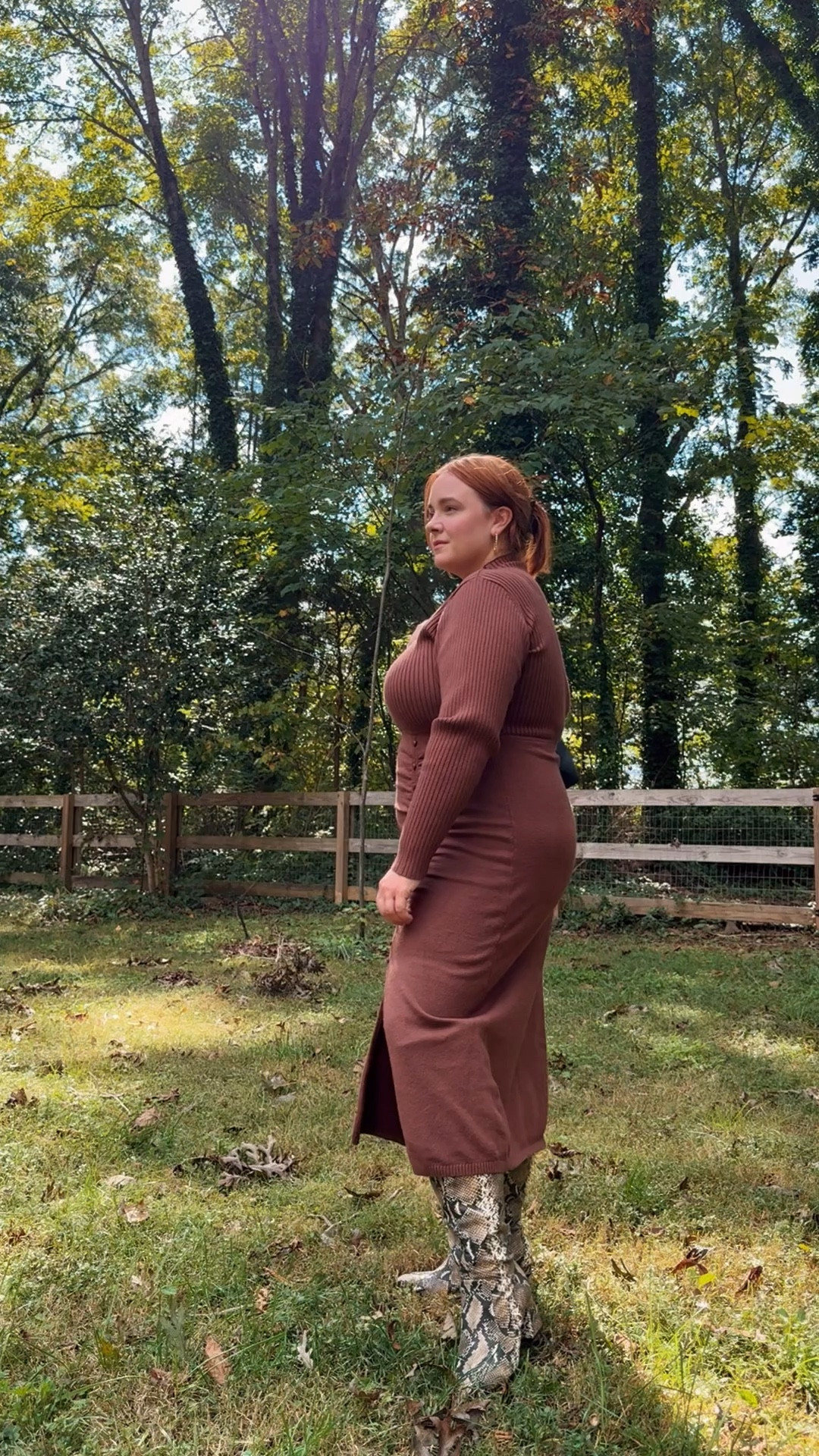 Wearing Nicole Miller dress from Kohl’s in size XL. The wide calf snake print boots are old from @eloquii but they’re still available and on sale for under $100! 

#LTKMidsize #LTKShoeCrush #LTKPlusSize