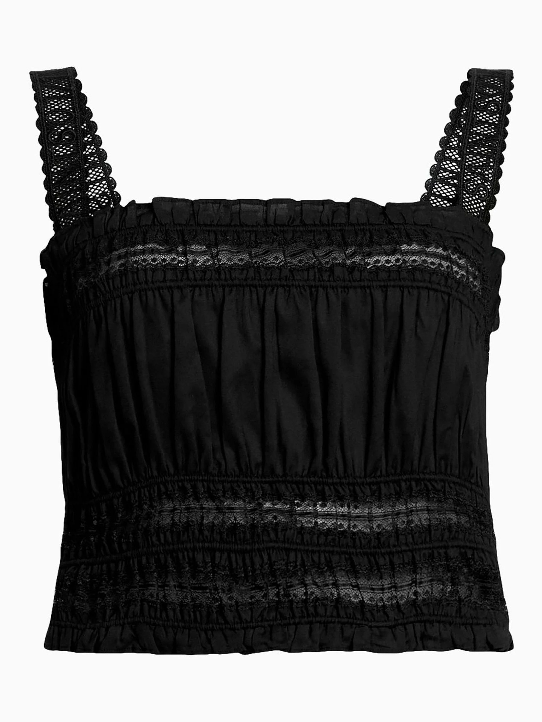 All Saints AllSaints Black Talia Top | Next US
