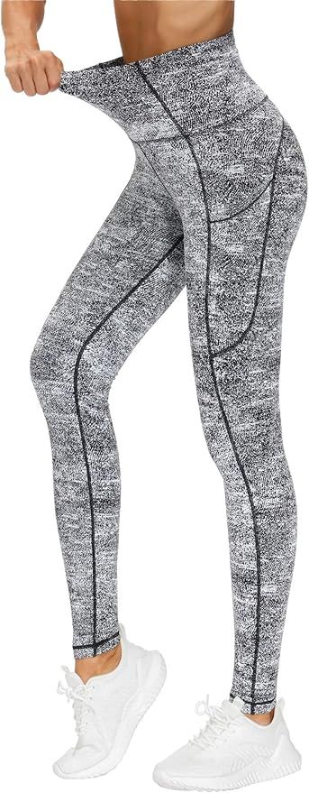THE GYM PEOPLE Thick High Waist Yoga Pants with Pockets, Tummy Control Workout Running Yoga Leggi... | Amazon (US)