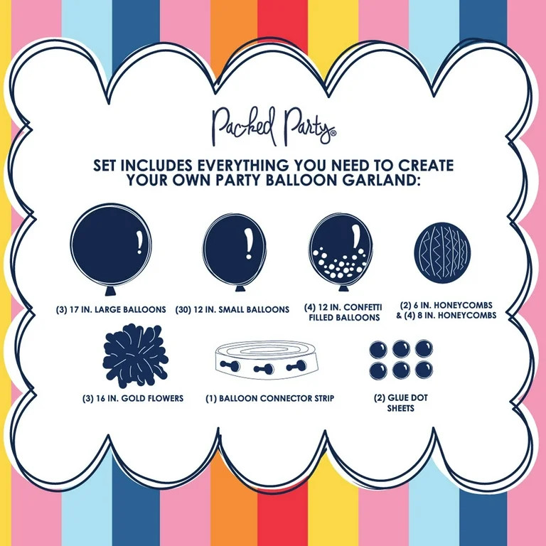 Packed Party 'Life of the Party' Balloon Garland Kit - Walmart.com | Walmart (US)