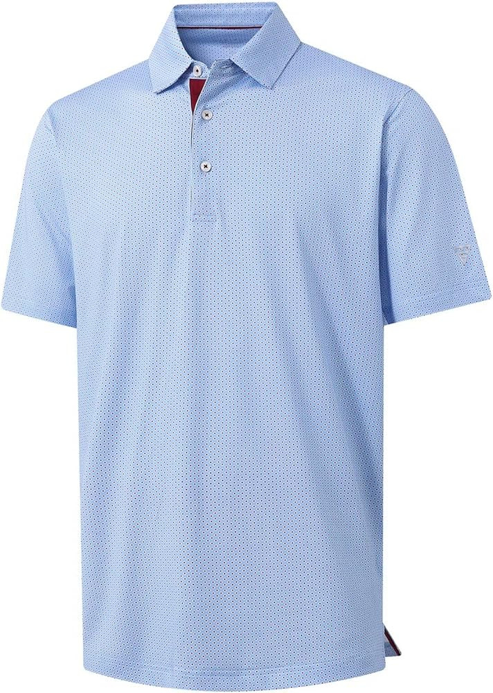 M MAELREG Mens Golf Shirt Short Sleeve Dry Fit Print Moisture Wicking Performance Patterns Collar... | Amazon (US)