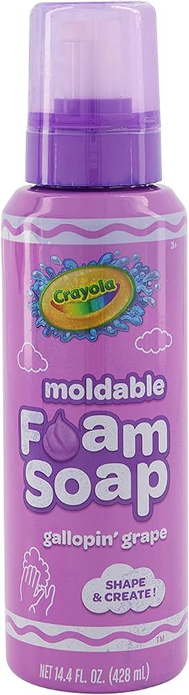 Crayola Moldable Foam Bath Soap 10oz. - Purple Gallopin' Grape Scented Bath Foam for Kids | Amazon (US)