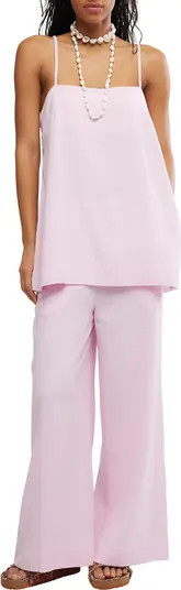 Free People Sightseer Longline Square Neck Top & Wide Leg Pants Set | Nordstrom | Nordstrom