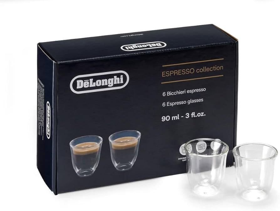 De'Longhi America 5513296651 Essential Collection Double Walled Thermo Espresso Glasses (Set of 6... | Amazon (US)