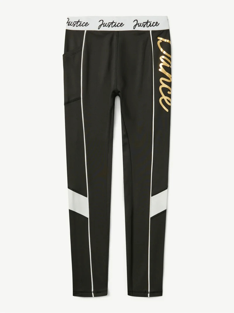 Justice Girls' High Waisted Leggings for Dance and Gymnastics, Sizes XS-XL | Walmart (US)