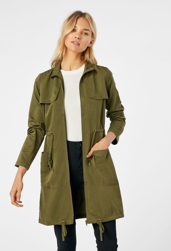 Longline Utility Jacket | JustFab