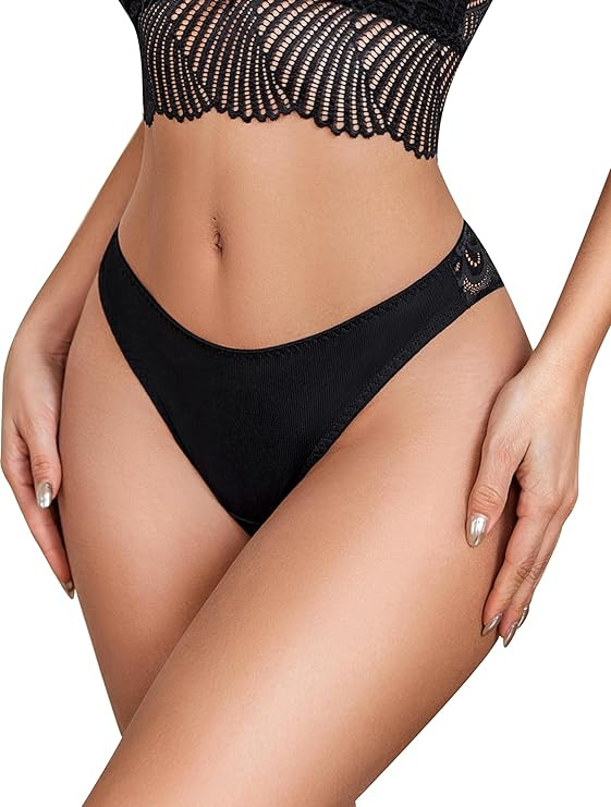 Avidlove 1 or 3 Pack Cheeky Underwear for Women Lace No Show Bikini Soft Breathe hipster panties ... | Amazon (US)