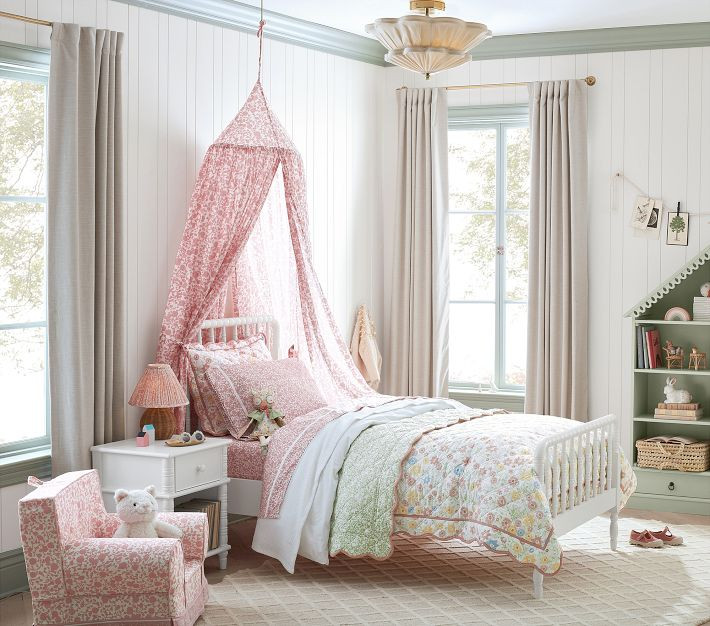 Julia Berolzheimer Linen Scallop Flush Mount | Pottery Barn Kids