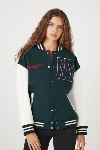 New York Varsity Letterman Bomber Jacket | Forever 21 (US)