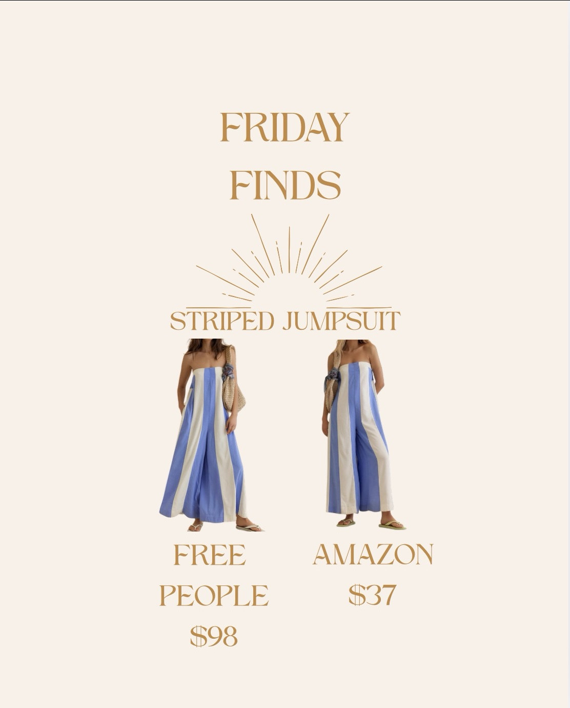 Happy Friday! I hope you had a fantastic week!

Spring sports are in full swing here! My kids are bouncing between lacrosse, football, swim and soccer. I might have taken on too many things this spring, but I love watching my kids play and have fun! We have 3 lax games this weekend and then I'II be packing for spring break! So ready to enjoy some warmer weather and take a break from the routine! I hope you have a wonderful weekend doing something you love and as always thanks for being here

The Friday Finds this week are built around the most adorable pants romper that's perfect for spring! It's so cute paired with these jelly sandals that are so affordable from @amazon & this beaded bracelet & gorgeous earrings & shell clutch also from @amazon! Happy Shopping!

Spring linen looks for moms, 40+ women casual look, spring fashion for moms, look-for-less affordable finds, budget friendly accessories, sandals for everyday wear, affordable finds for women over 40

#styleover40
#fridayfinds #Itkseasonal
#Itkootd #Itkover40