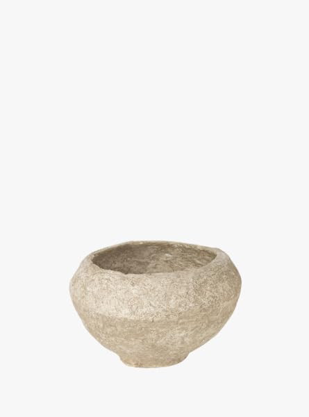 Beige Paper Mache Half-Pot Bowls (Medium) | Amazon (US)