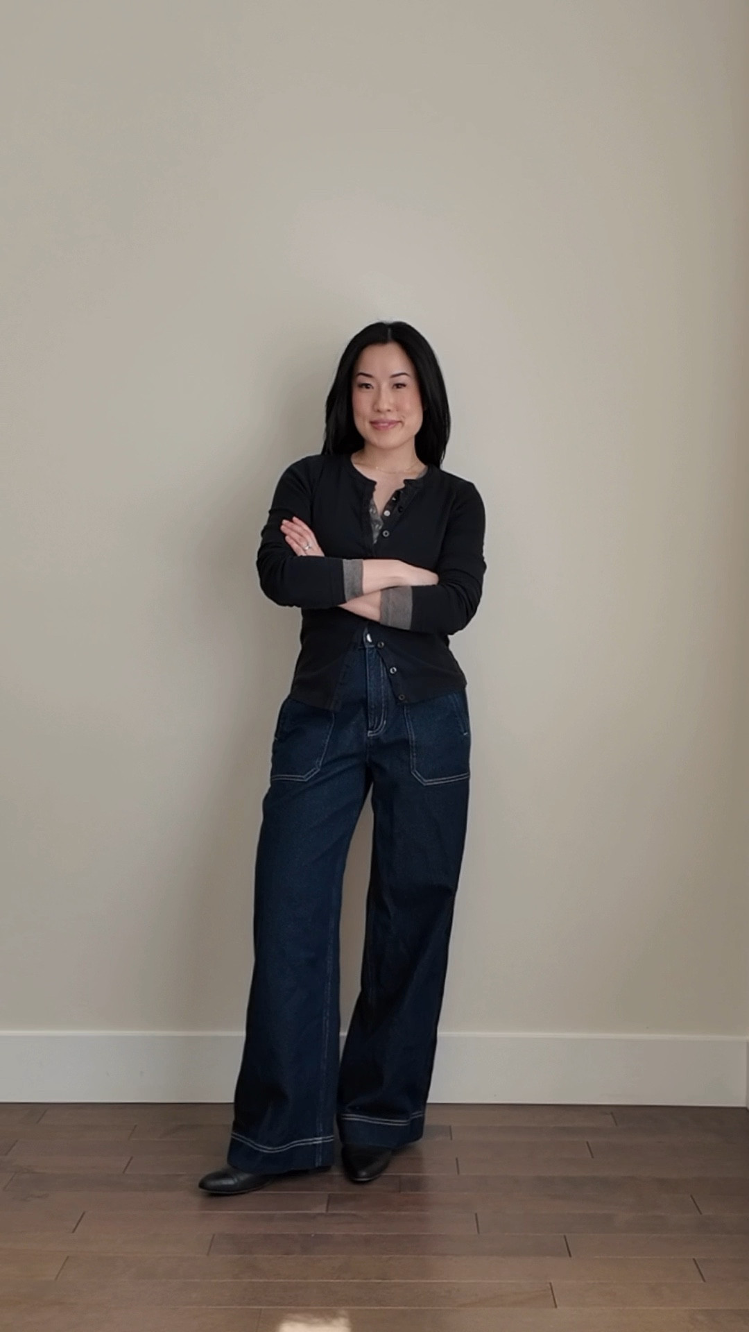 The best styling ideas come from shopping your own closet 🤎🖤

Pulled out this lightweight henley top and layered it under a black cardigan. The buttons peeking through, the sleeves slightly pushed up - and something just clicked. Shopping my closet has me putting together combinations I never would have thought to try otherwise. This one is perfect for cool spring days ☀️🌸

What’s your go-to layering look for spring?

Wearing Alo sweatshirt XS (in the beginning), Everlane Henley top (1st layer, unavailable to link), Paper Label cardigan (second layer, XS), Fabrique jeans XS. Linking similar Poppy Barley bag. Unavailable to link Beckett Simonon boots and very old Aritzia jacket  

#LTKSeasonal #LTKootd #LTKPetite