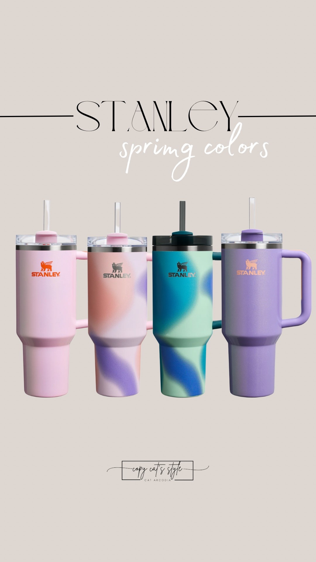 New Stanley cup spring colors!  

#LTKFindsUnder50 #LTKActive #LTKSeasonal