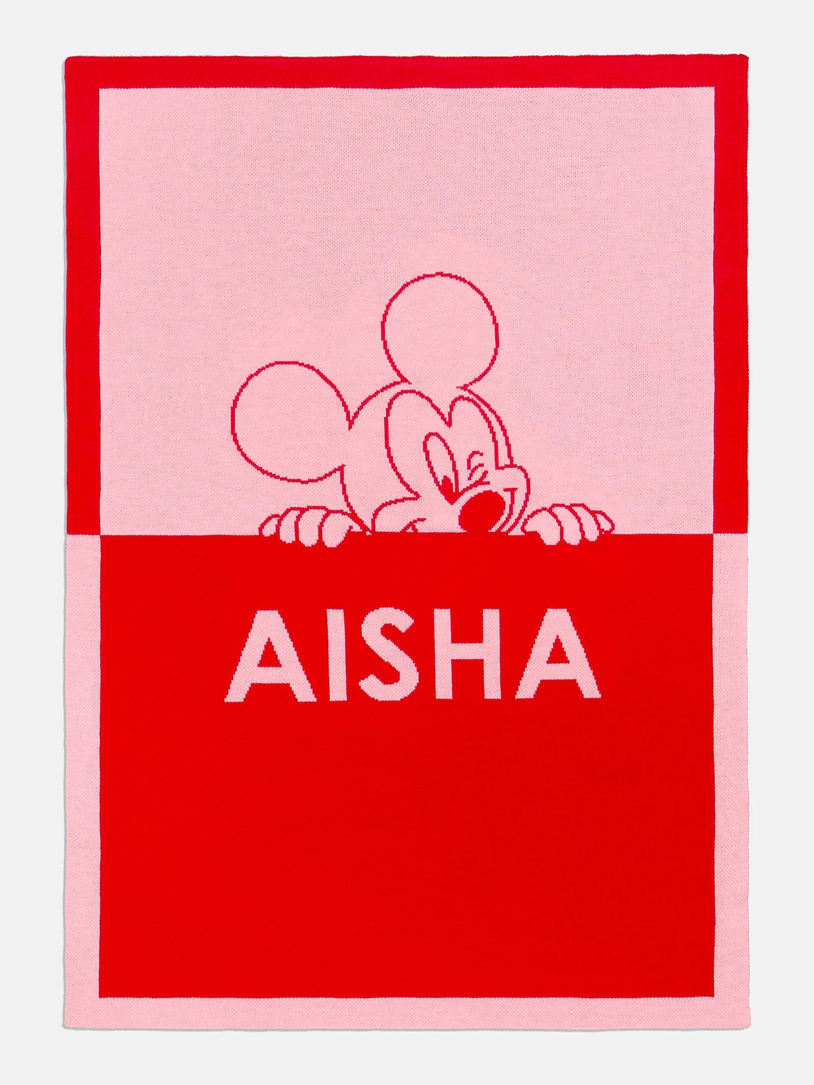 Mickey Mouse Custom Blanket - Red/Pink | BaubleBar (US)