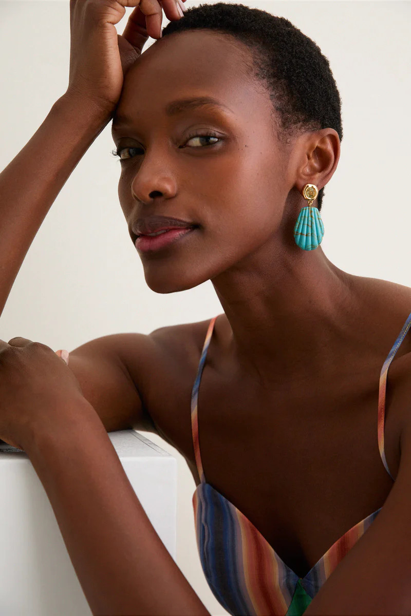 Turquoise Natalia Drop Earrings | Tuckernuck (US)