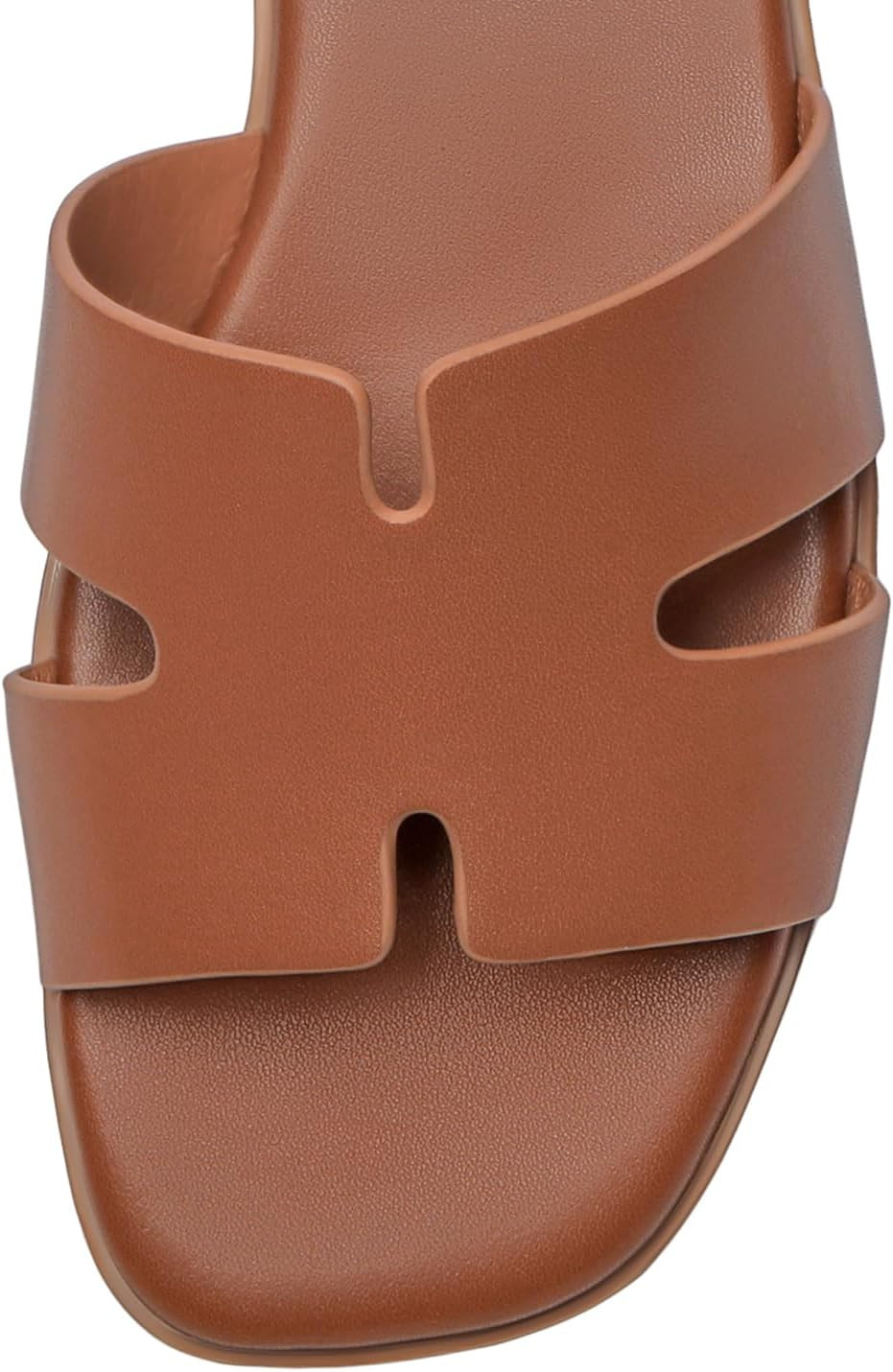 Rihero Women's Dressy Flat Sandals Comfortable Slip On Leather Slide Sandals | Amazon (US)