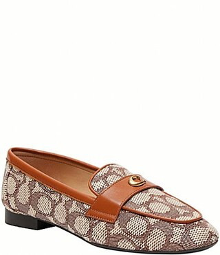 COACH Women's Sculpted C Signature Jacquard Logo Flat Loafers - 7 | Dillard's