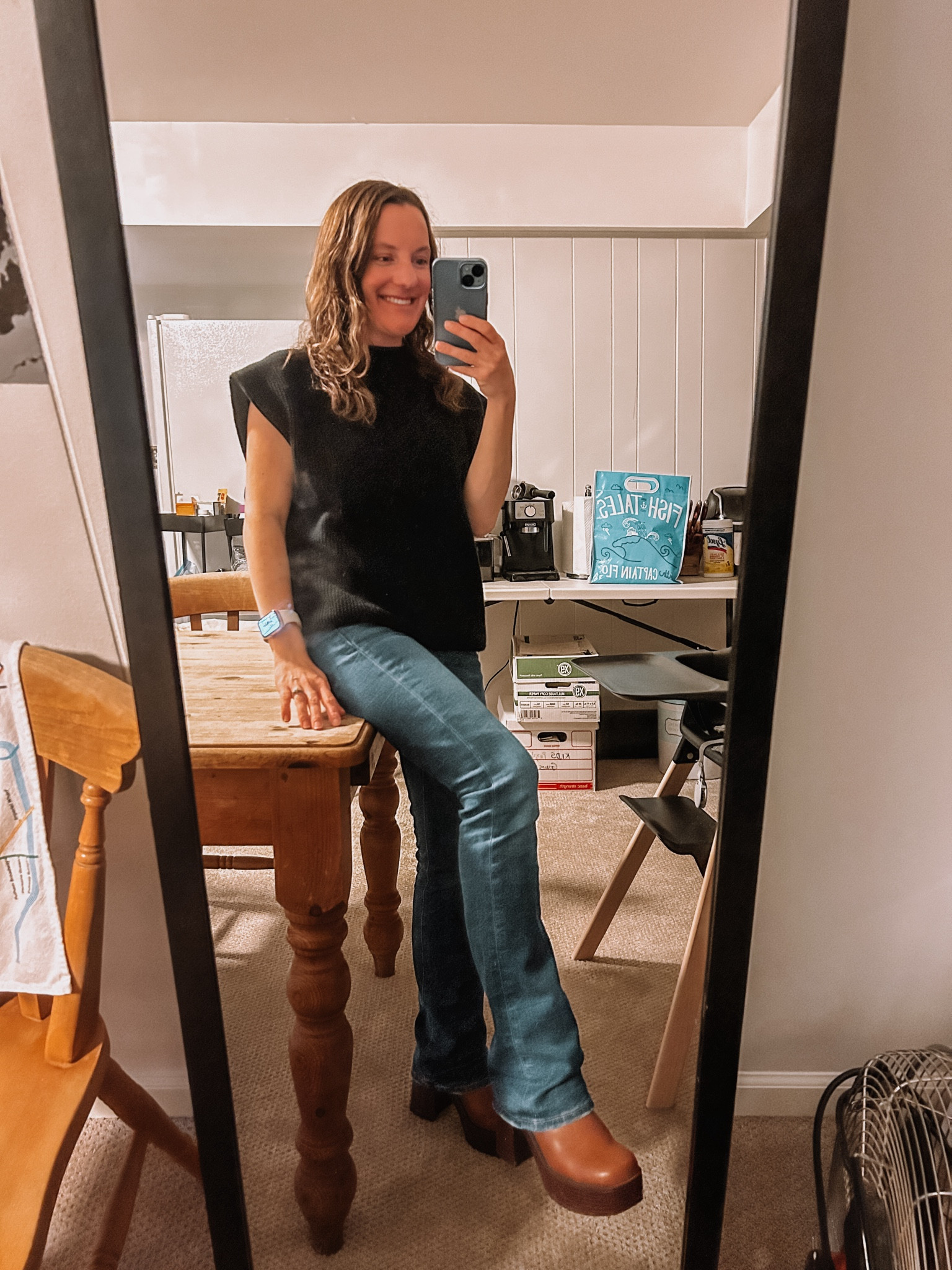 I’m a big fan of sweater tanks 

This black tank is perfect for spring weather & paired with these flair jeans and boots make the perfect outfit 

#LTKworkwear #LTKSeasonal #LTKstyletip