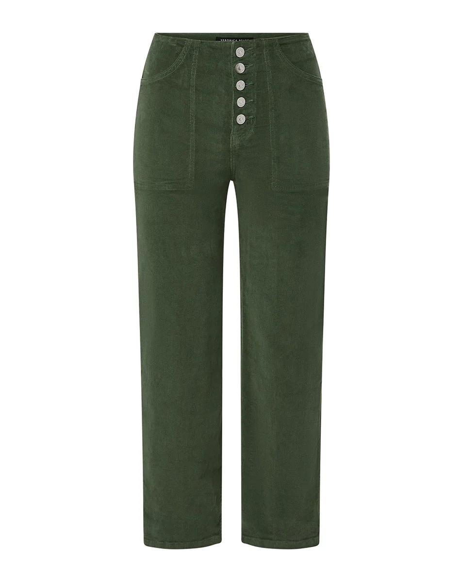Crosbie Corduroy Cropped Wide-Leg Pant | Veronica Beard