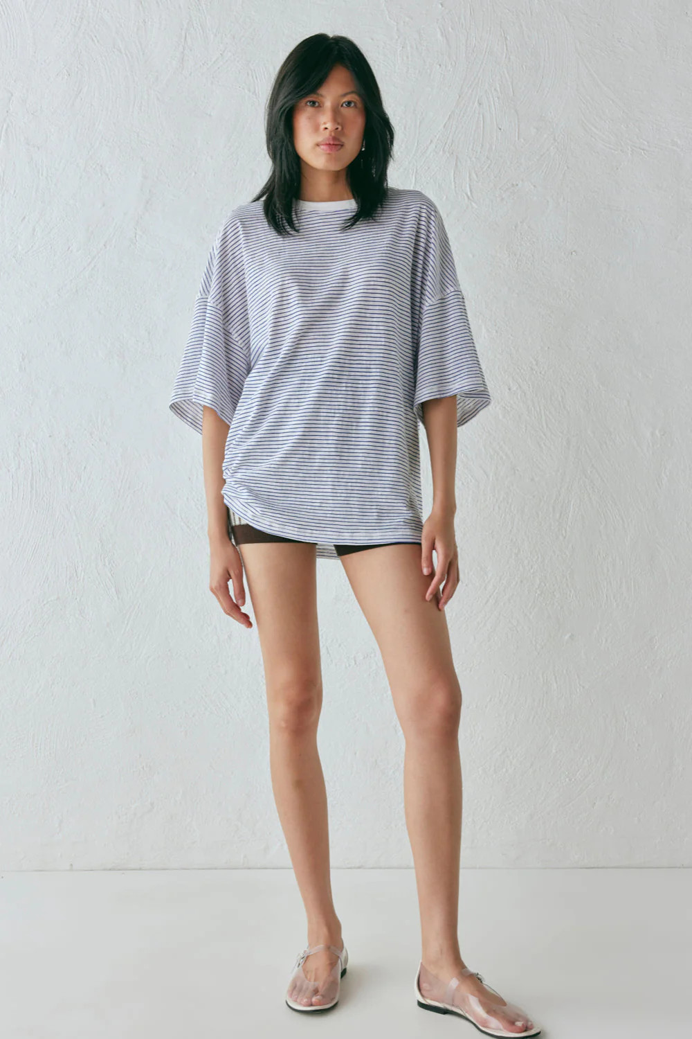 Willow Tee Navy Stripe | VRG Grl