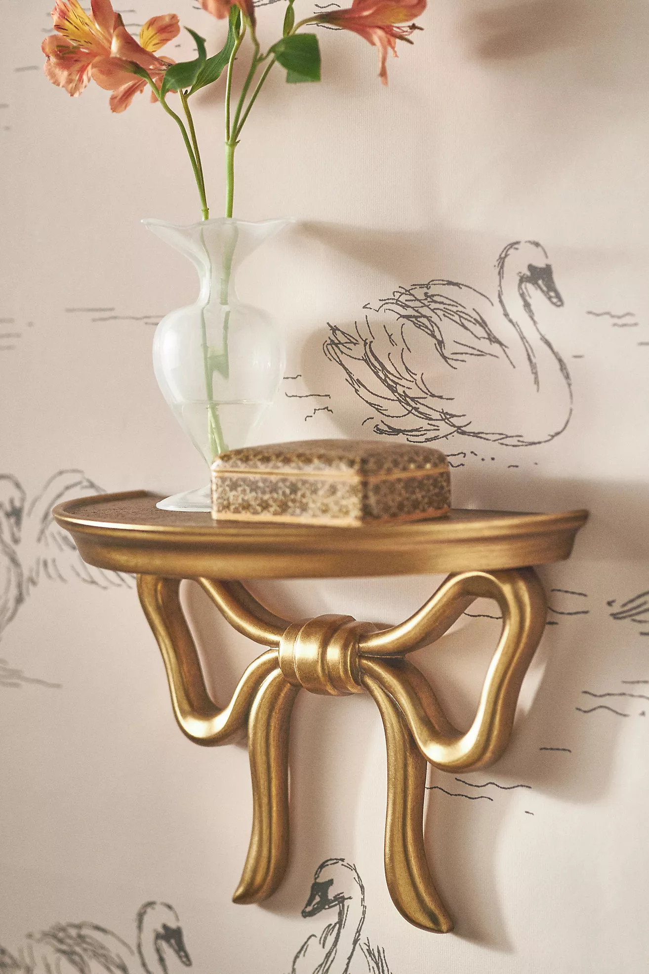 Natalia Bow Single Floating Shelf | Anthropologie (US)